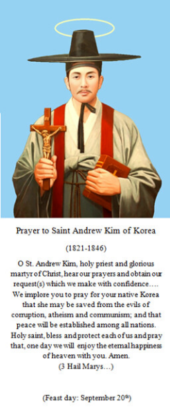 Novena Prayer to Saint Andrew Kim